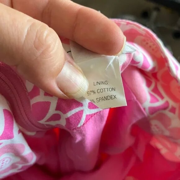 Lilly Pulitzer Vintage Pink "Belle of Lillyville" Halter Scallop Dress - Picture 8 of 10